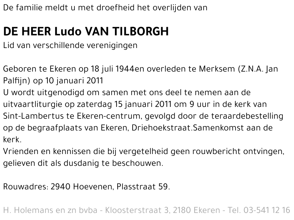 Ludo Van Tilborgh