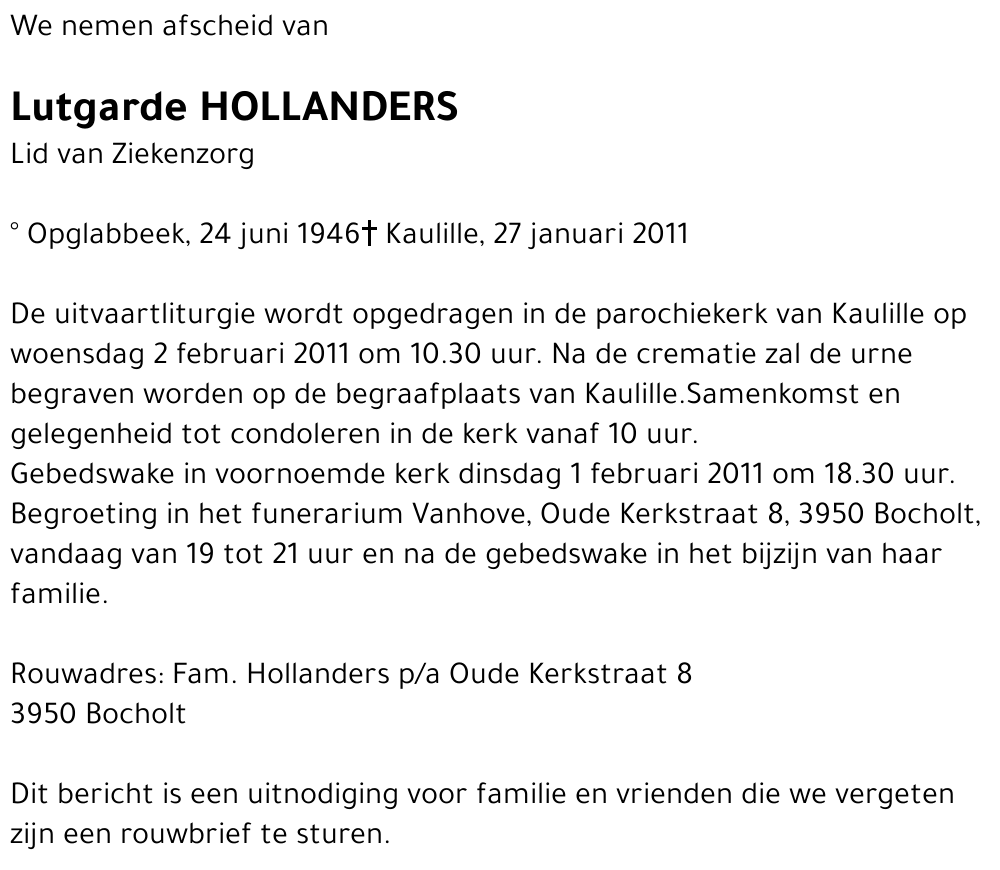 Lutgarde Hollanders