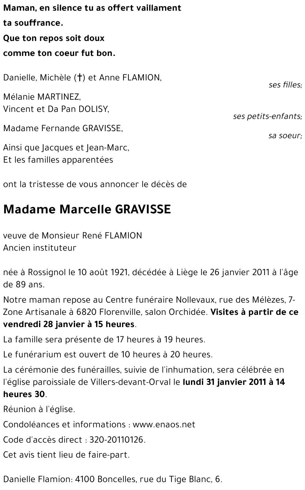 Marcelle GRAVISSE