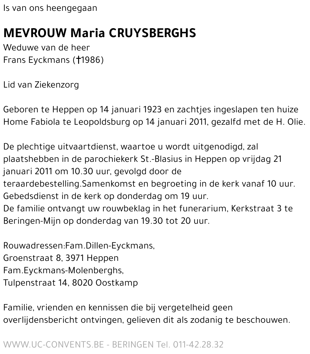 Maria Cruysberghs