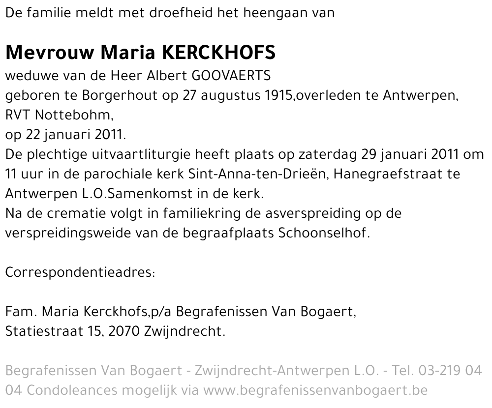Maria Kerckhofs