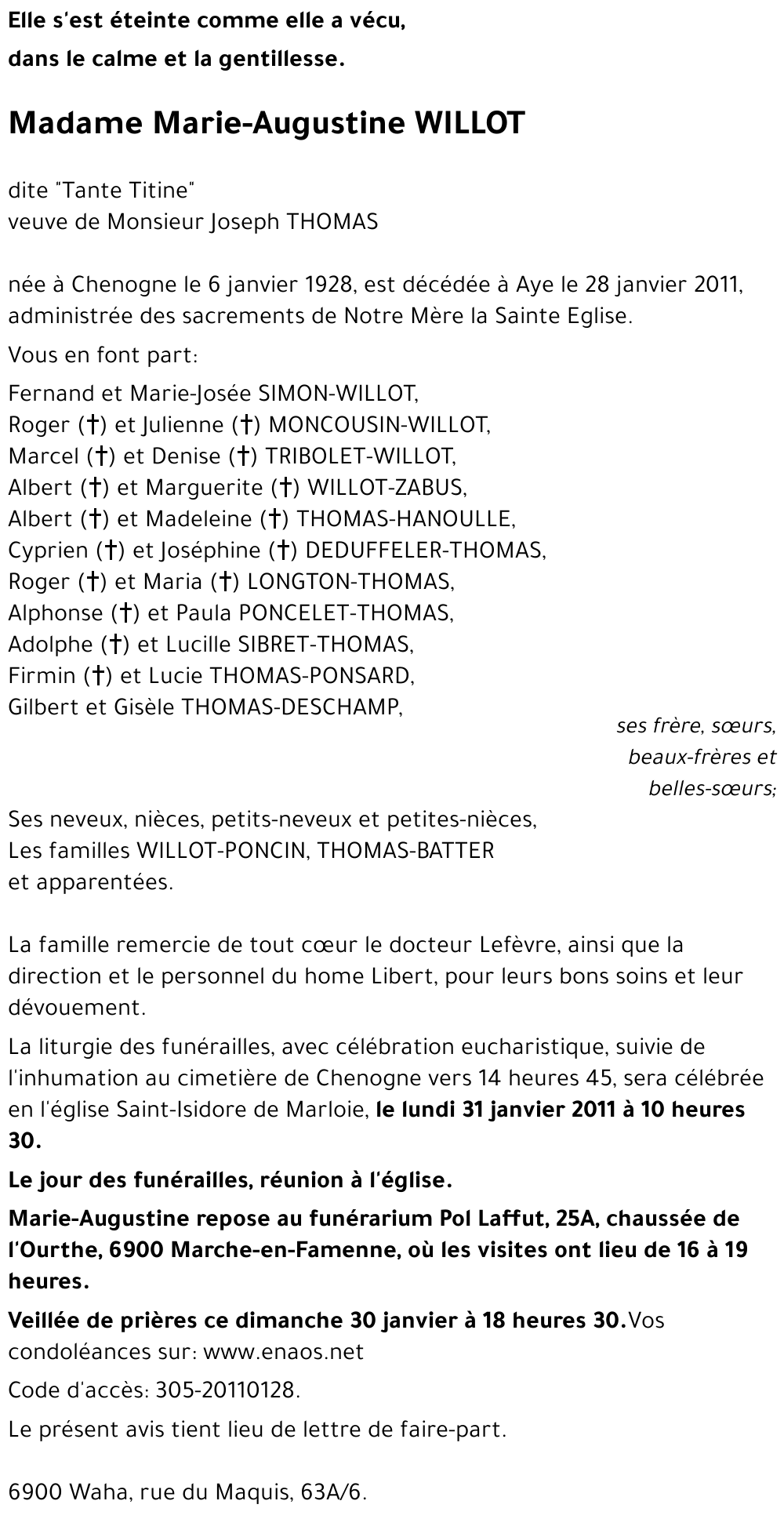 Marie-Augustine WILLOT