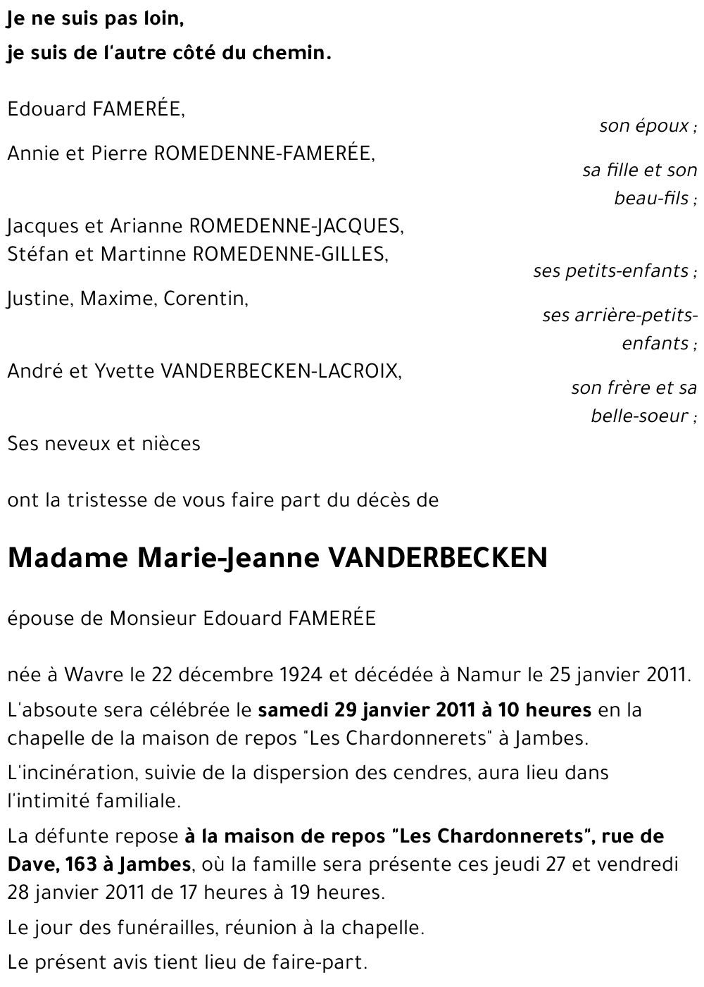 Marie-Jeanne VANDERBECKEN
