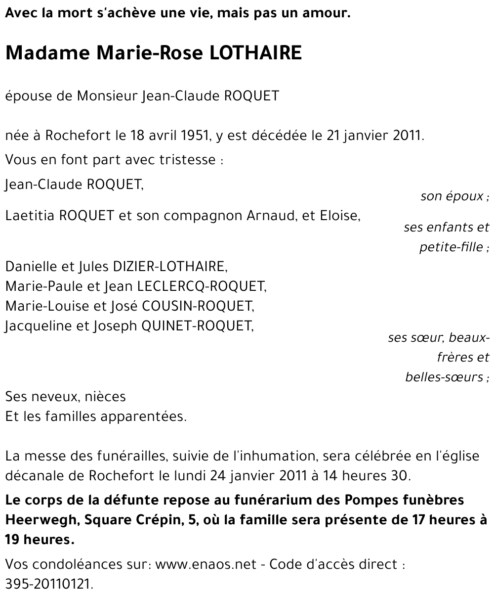 Marie-Rose LOTHAIRE