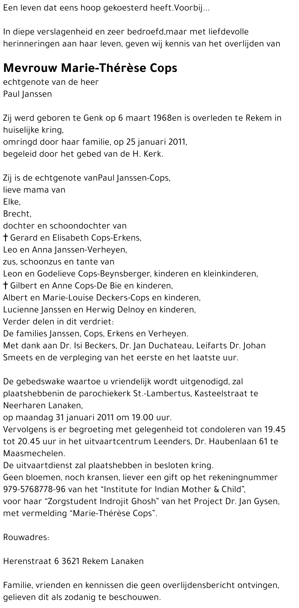 Marie-Thérèse Cops