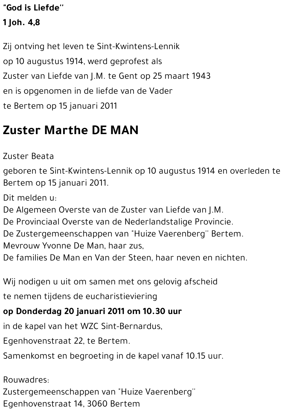 Marthe DE MAN
