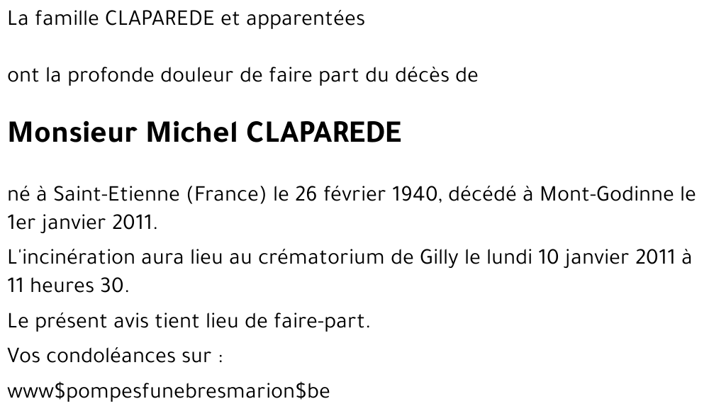 Michel CLAPAREDE