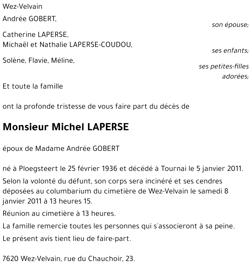 Michel LAPERSE