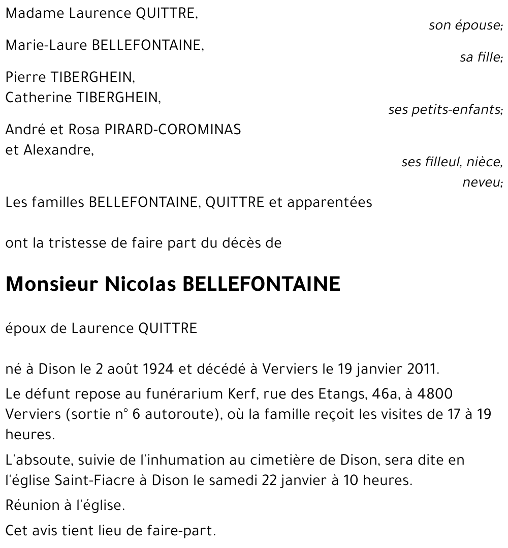 Nicolas BELLEFONTAINE