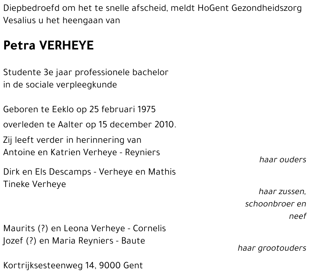 Petra VERHEYE