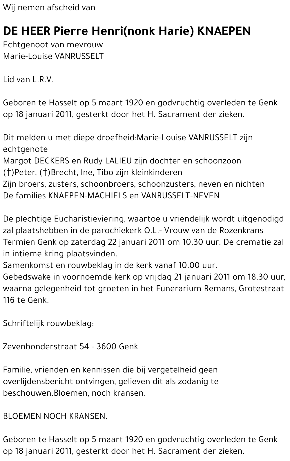 Pierre Henri (nonk Harie) KNAEPEN