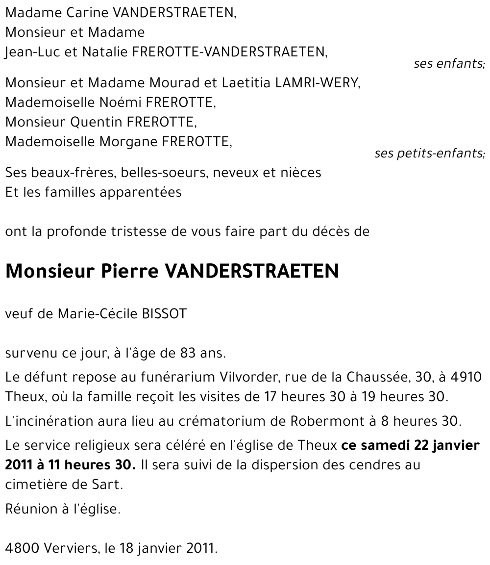 Pierre VANDERSTRAETEN