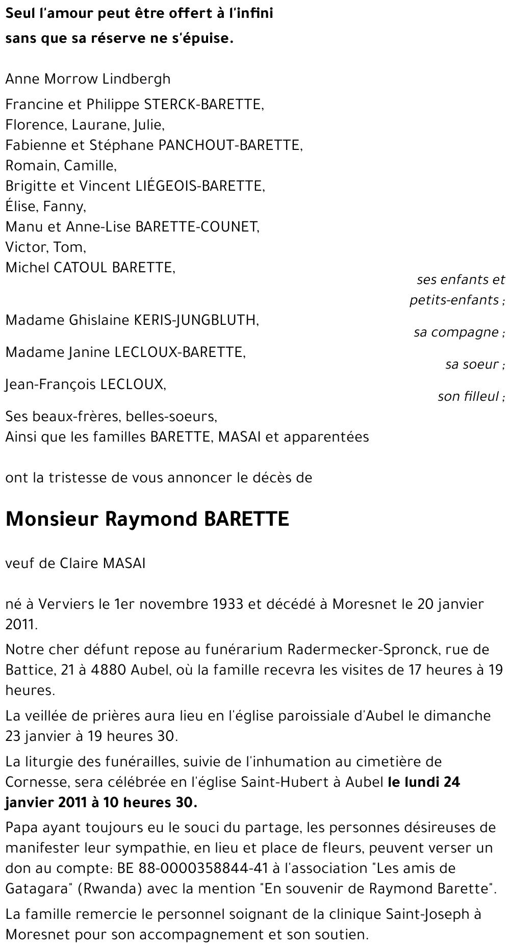 Raymond BARETTE