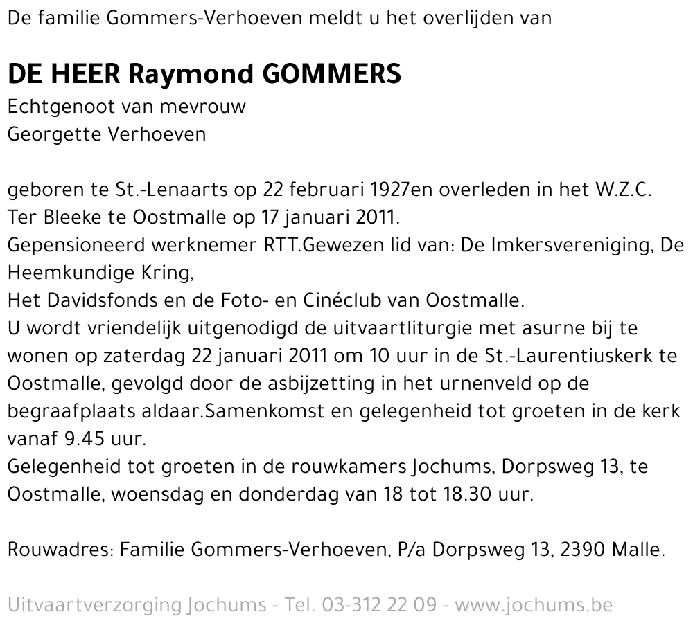Raymond Gommers