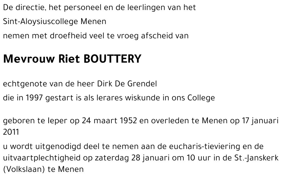 Riet BOUTTERY