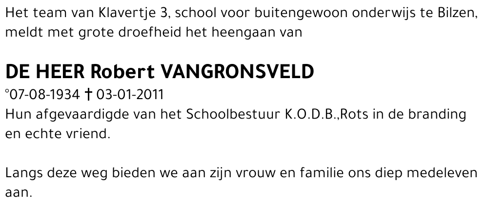 Robert VANGRONSVELD