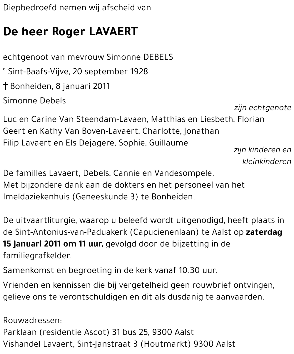 Roger LAVAERT