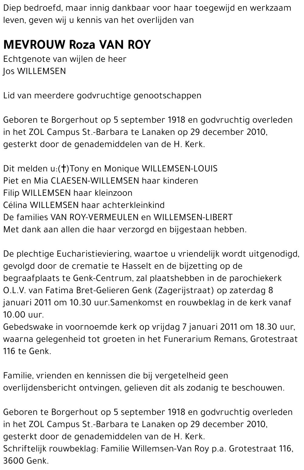 Roza VAN ROY