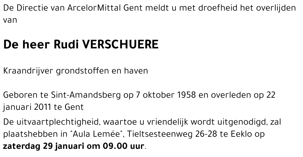 Rudi VERSCHUERE