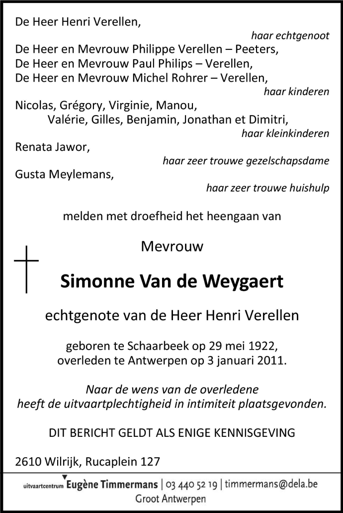 Simonne Van de Weygaert
