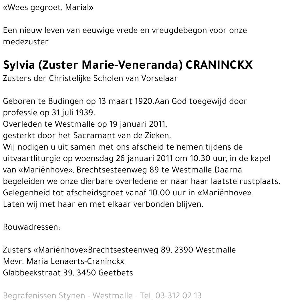 Sylvia Craninckx