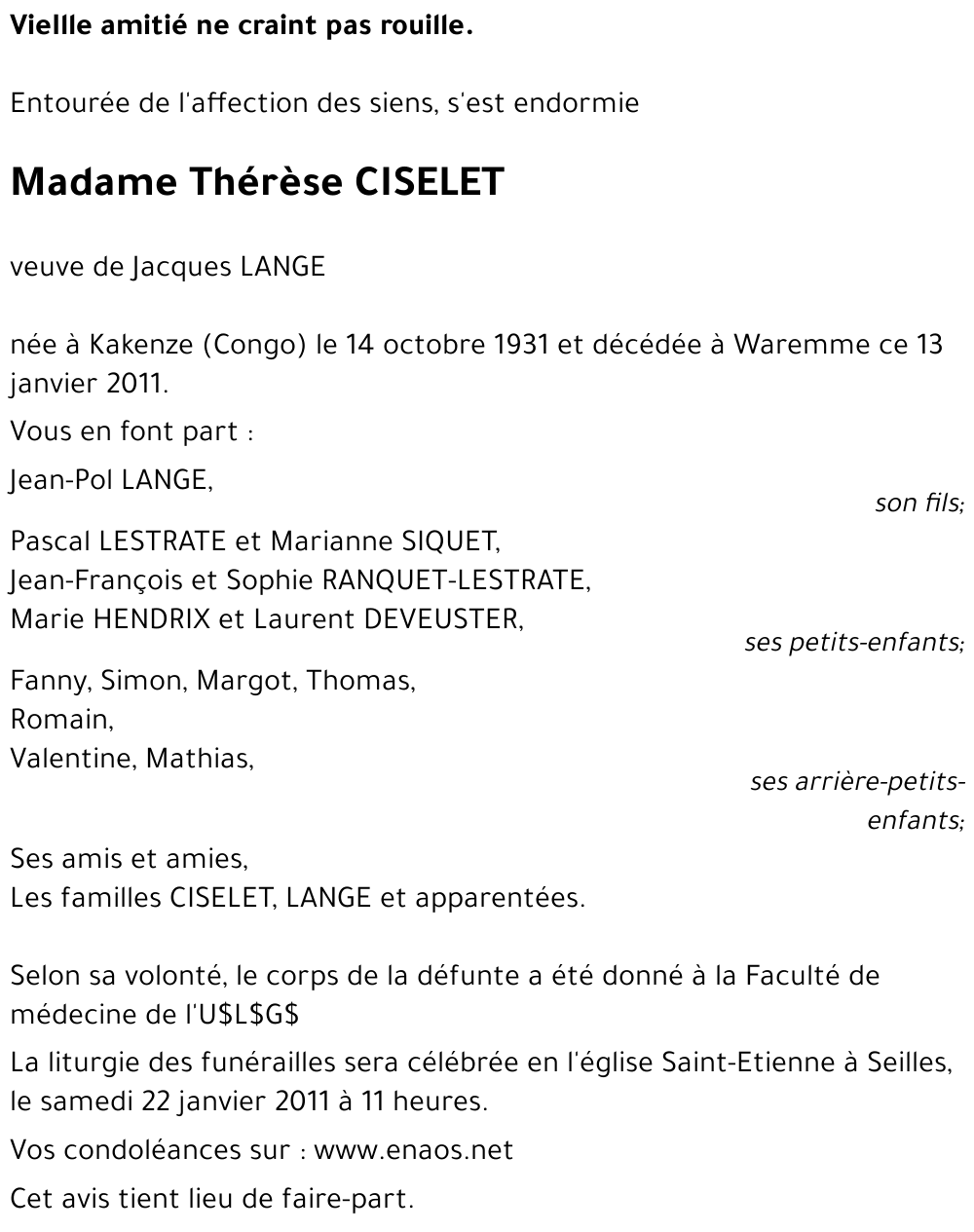 Thérèse CISELET