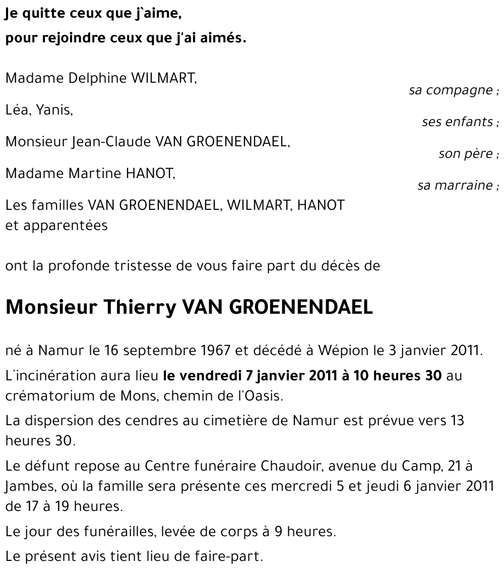 Thierry VAN GROENENDAEL