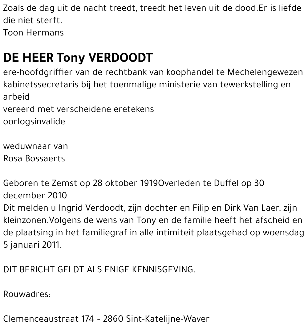 Tony Verdoodt