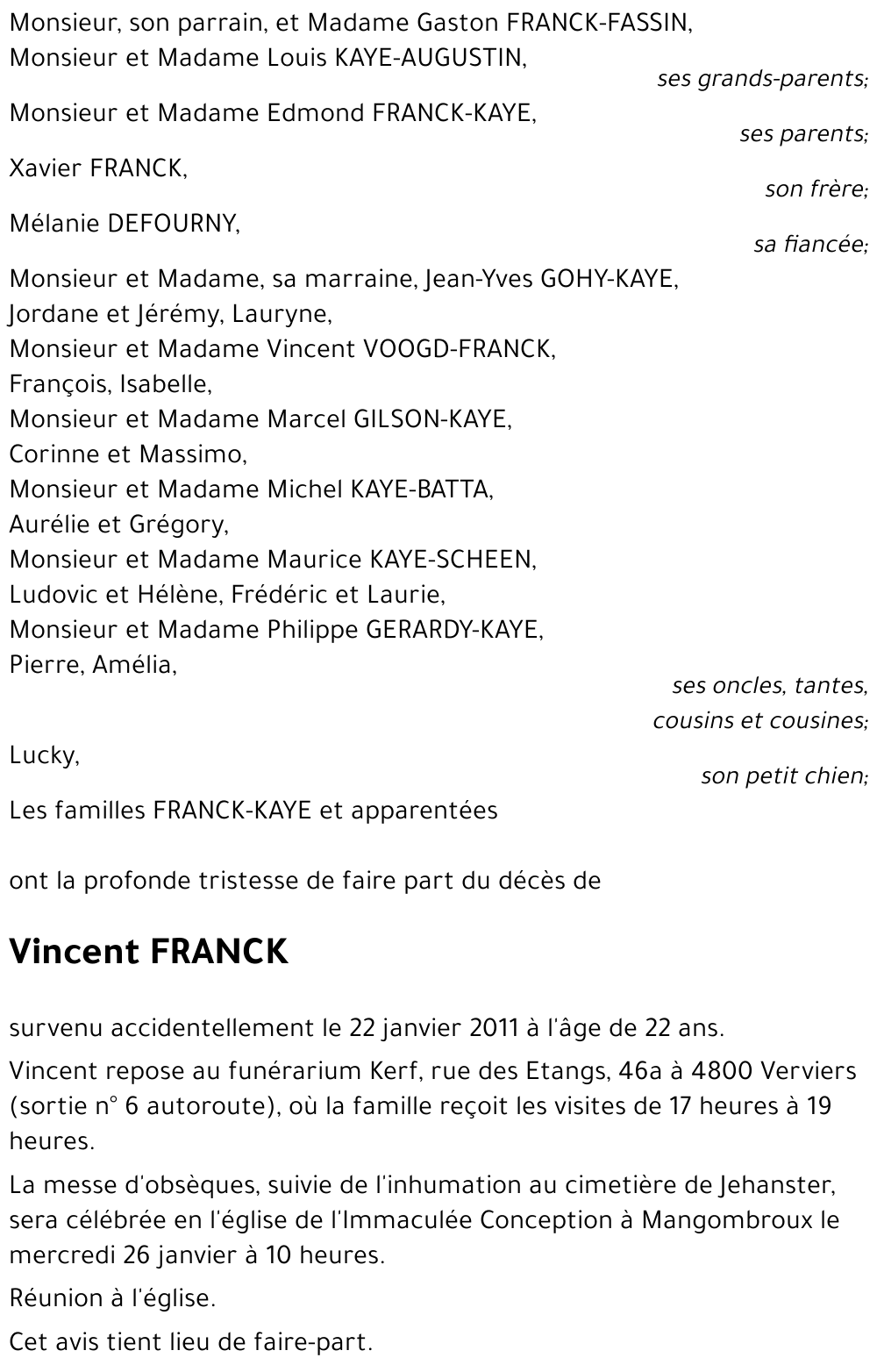 Vincent FRANCK