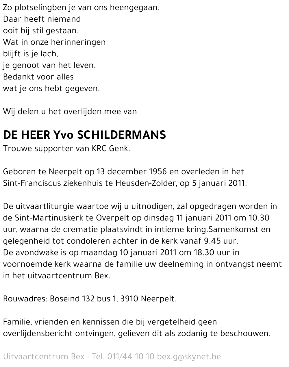 Yvo Schildermans