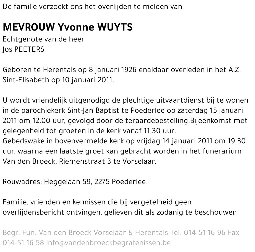 Yvonne Wuyts