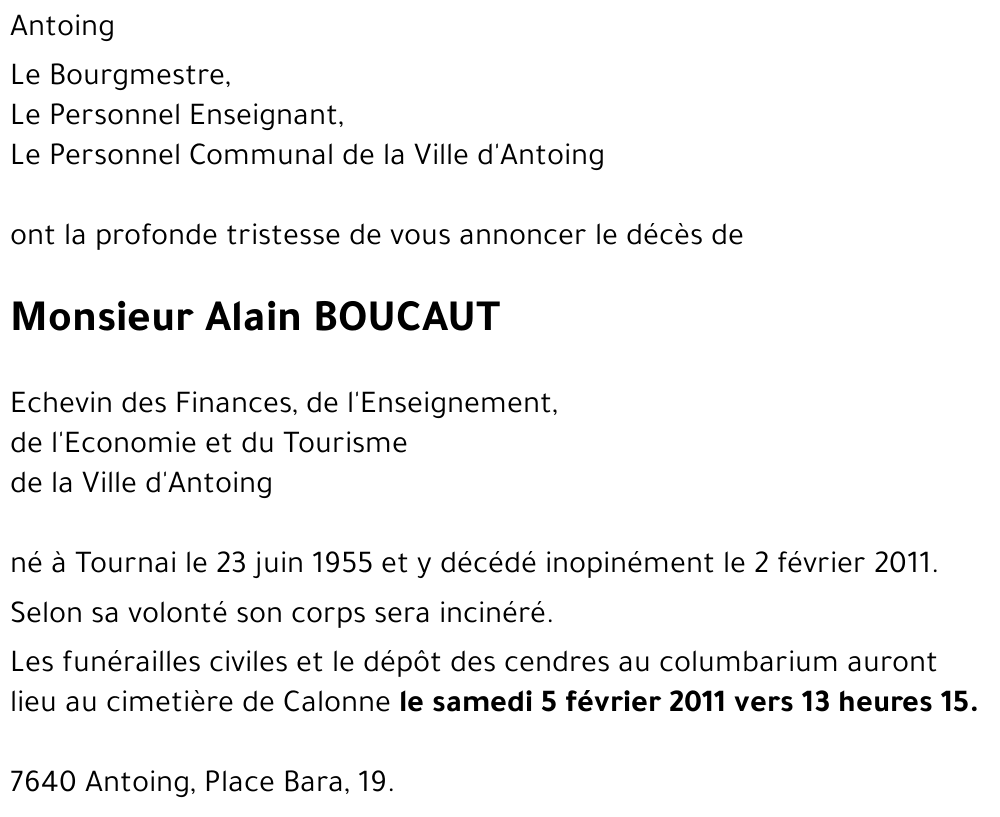 Alain BOUCAUT