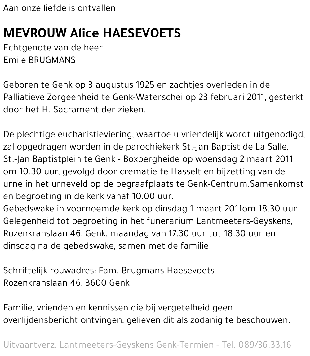 Alice HAESEVOETS
