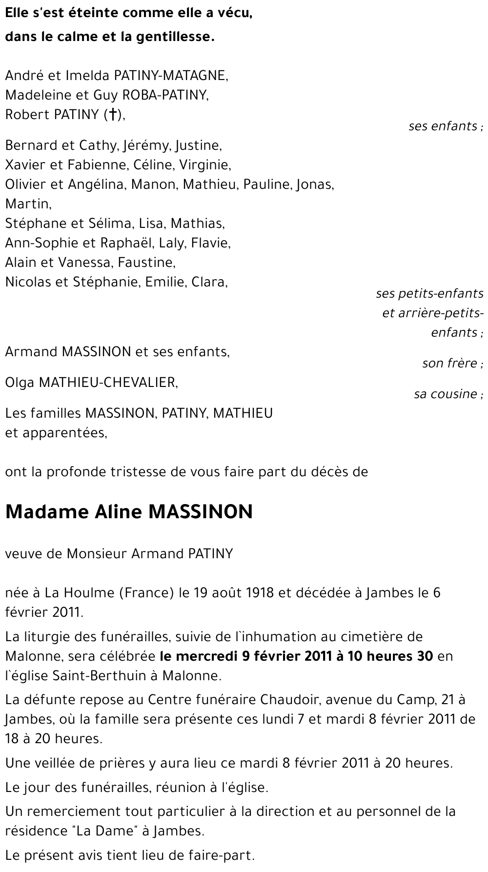 Aline MASSINON