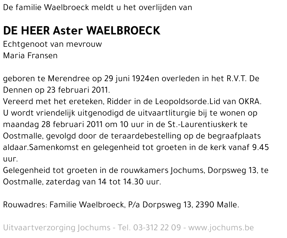 Aster Waelbroeck