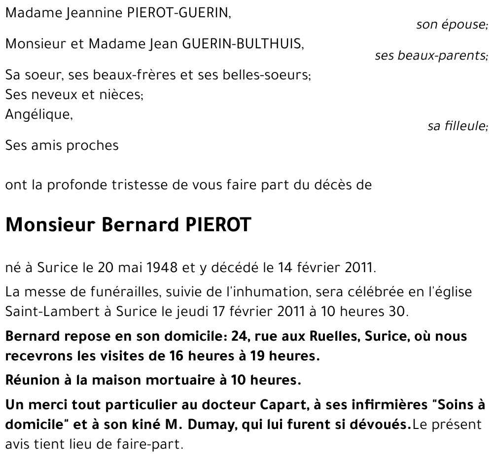Bernard PIEROT