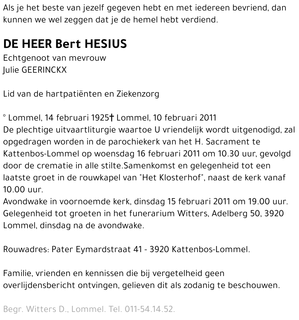 Bert HESIUS