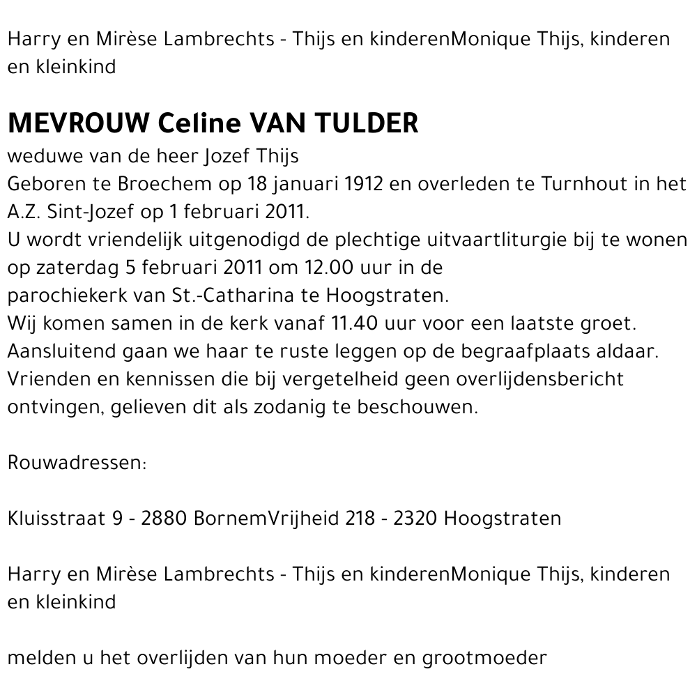 Celine Van Tulder