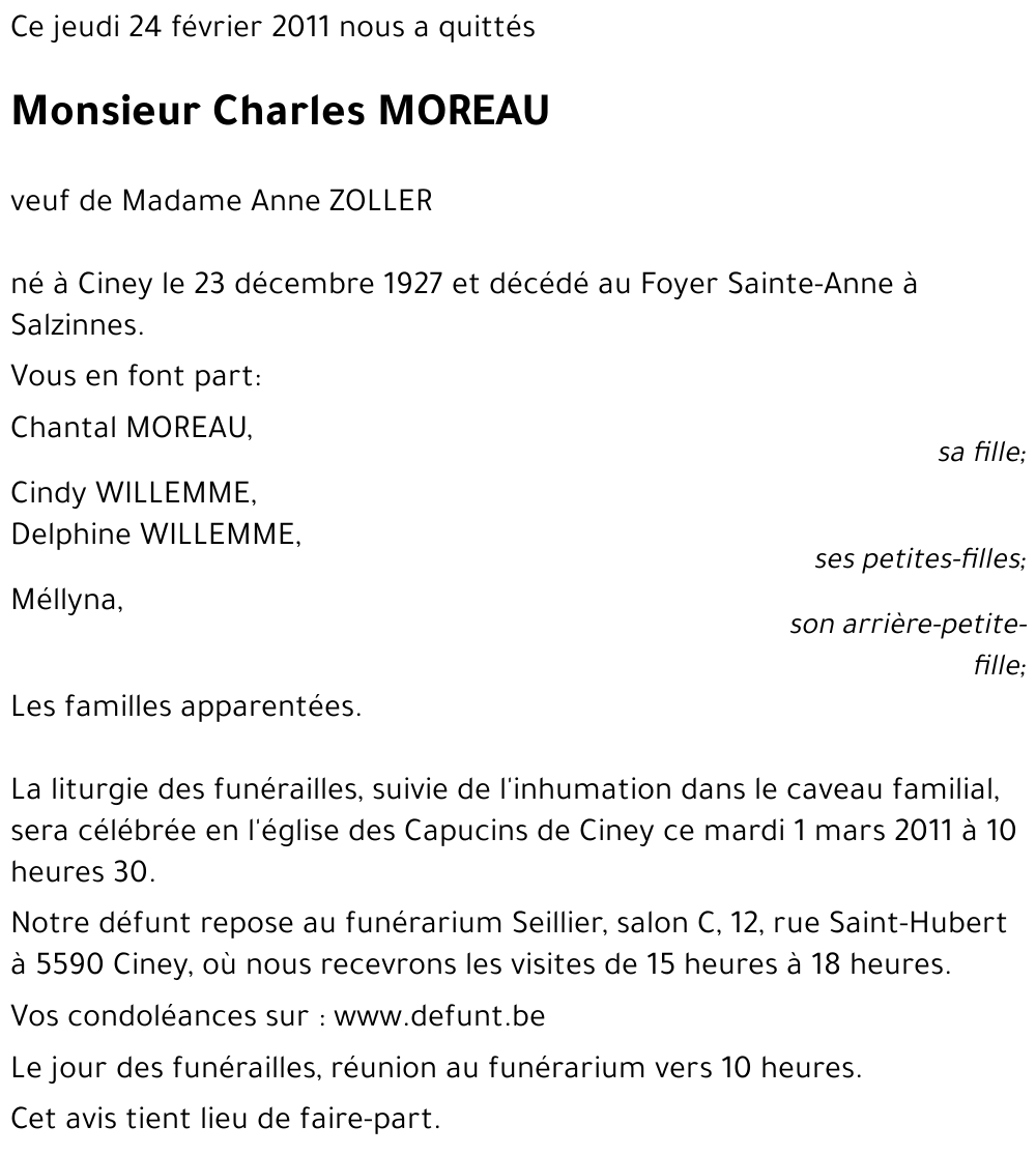 Charles MOREAU