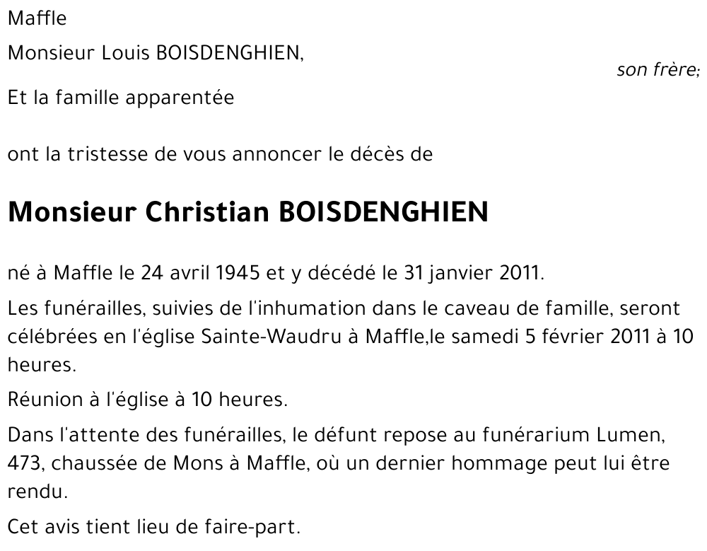 Christian Boisdenghien