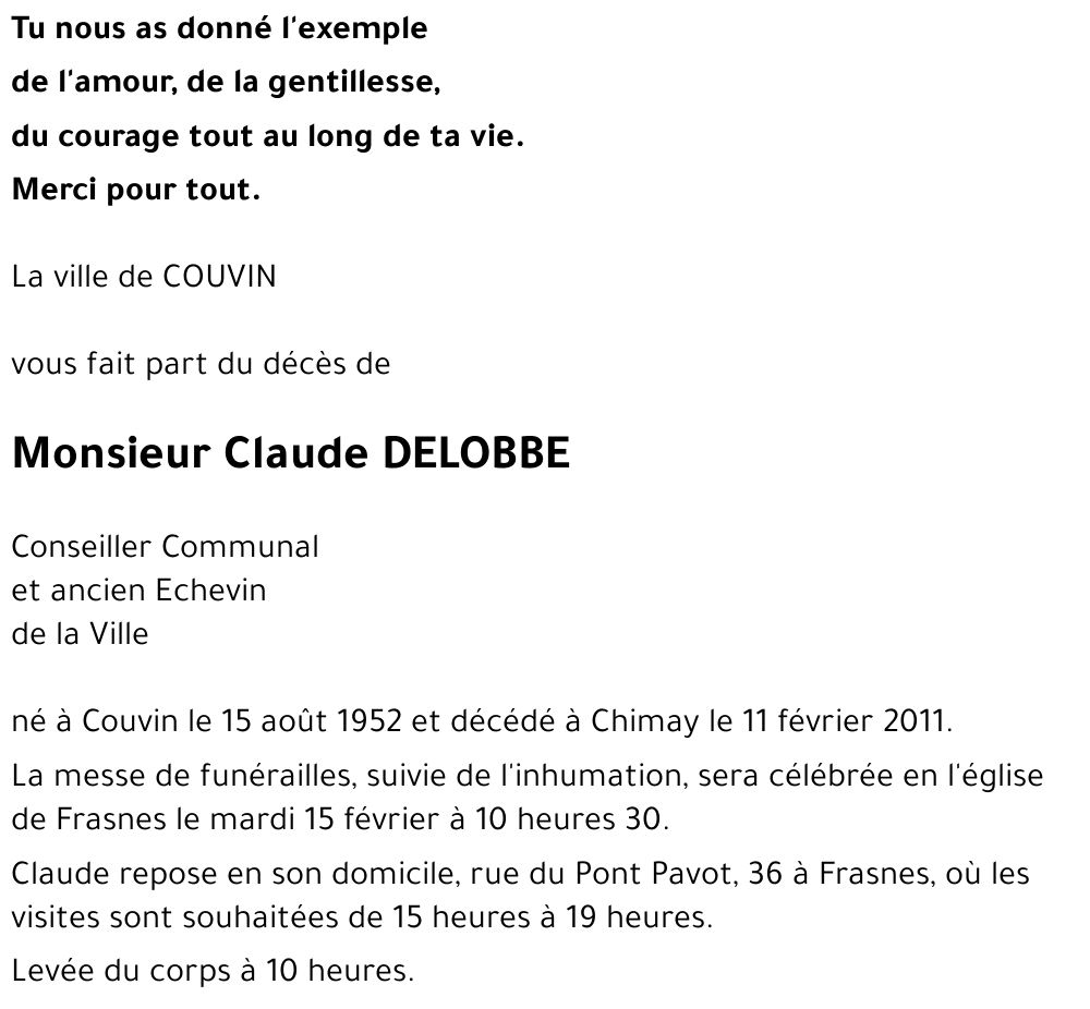 Claude DELOBBE