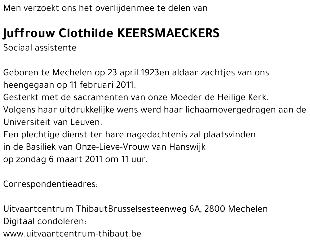 Clothilde Keermaeckers