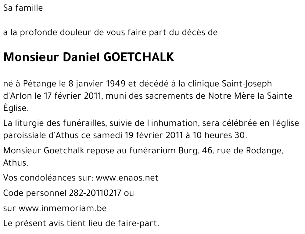 Daniel GOETCHALK
