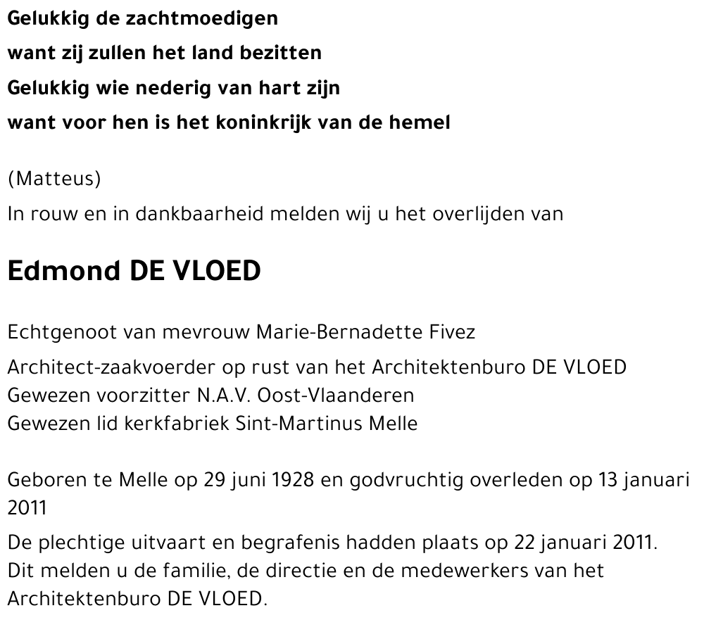 Edmond DE VLOED