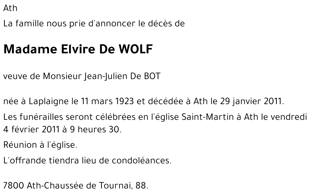 Elvire De Wolf