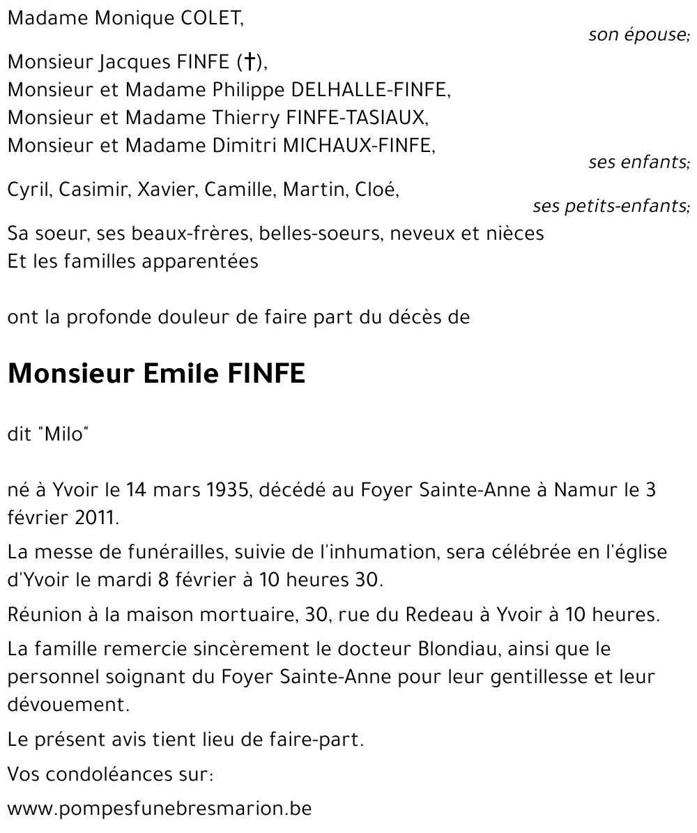 Emile FINFE
