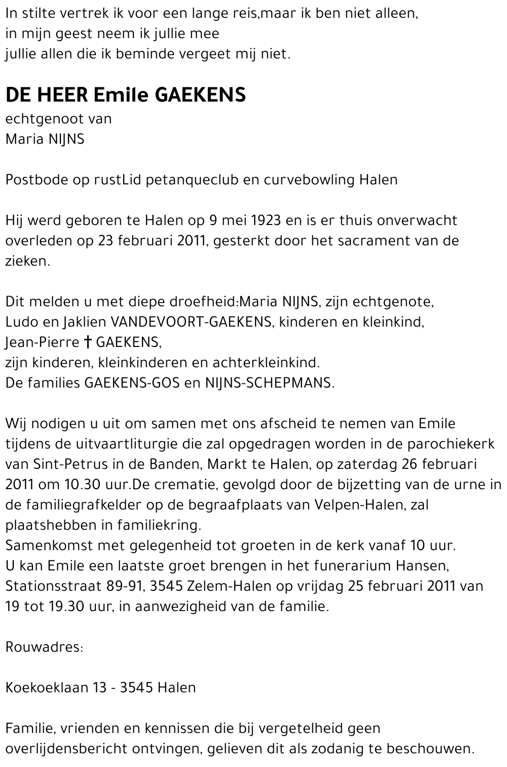 Emile GAEKENS