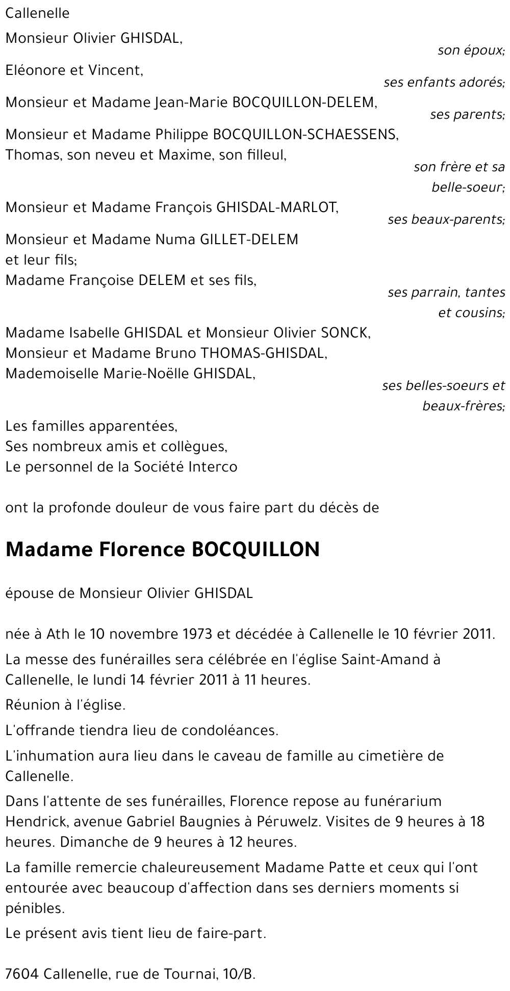 Florence BOCQUILLON