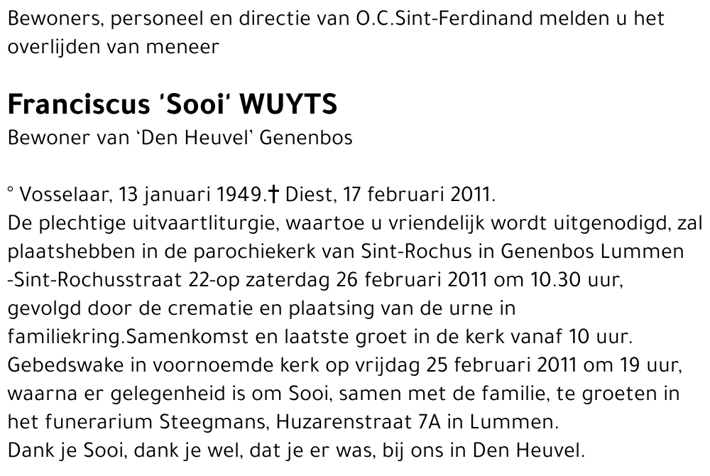 Franciscus 'Sooi' Wuyts