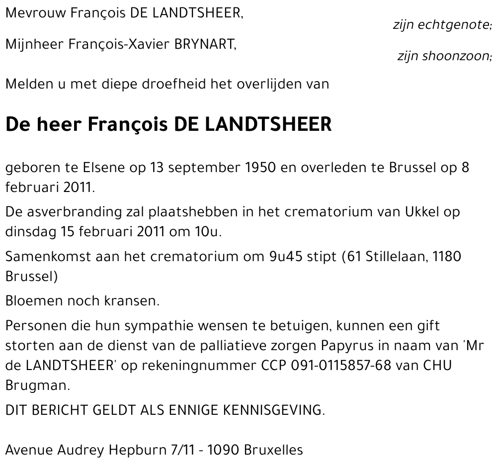 François DE LANDTSHEER
